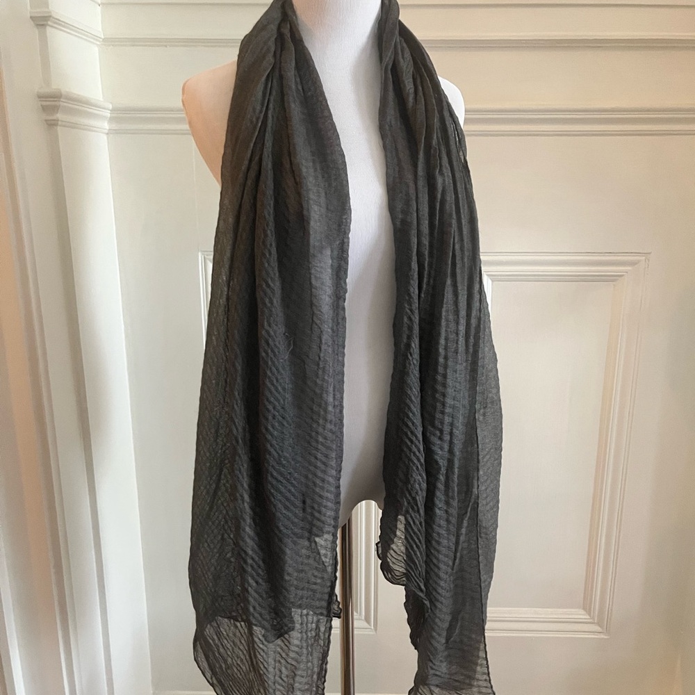 Elegant dark grey Sheer Scarf